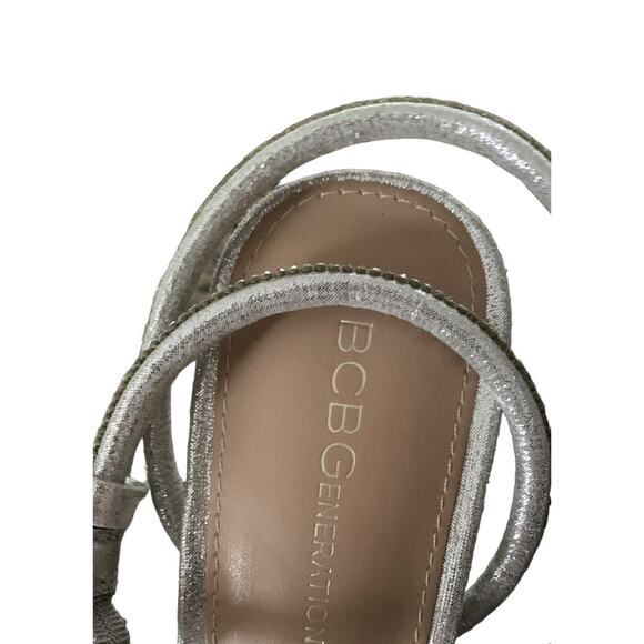 BCBG Idly Crystal Bow Ankle Strap Heel Rhinestone Size 9 NEW Pointed Toe Pump - Picture 11 of 12